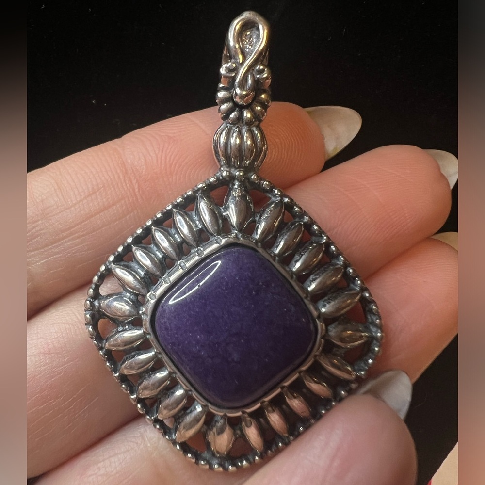 Carolyn Pollack Relios 925 SS Southwest Amethyst Necklace and Braceletlet - Picture 8 of 11